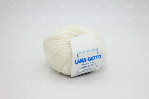 Пряжа Lana Gatto Maxi Soft (100% Мериносовая шерсть экстрафайн), 10001