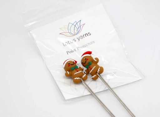 LOTUS YARNS Наконечники / заглушки / стопперы в форме пряничных человечков (2 шт.), пряничные человечки